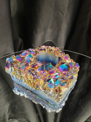 Regenbogen quarz kerze 4 - quarz,