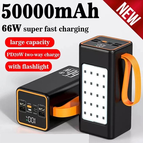 Powerbank 50000mah 66w usb - 50000mah,
