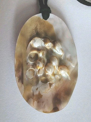 Anhänger muschelschale echt - anhänger,