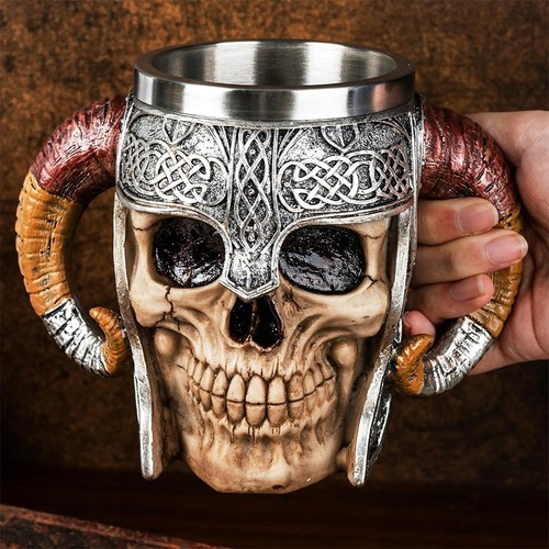 Wikinger totenkopf krug - totenkopf,