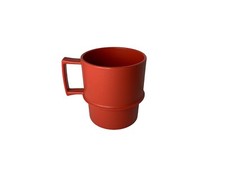 TUPPERWARE ® 1312-55 Becher Vintage MADE IN BELGIUM Braun Henkel Höhe 8,8cm