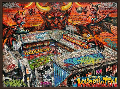 Graffiti fußballstadion - fußballstadion, –