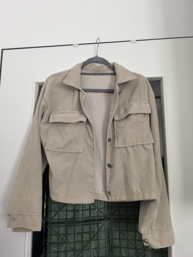 Beige leichte kurze kordjacke - leichte,
