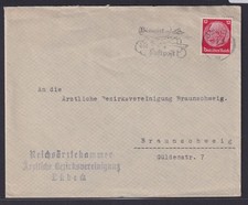Lübeck Schleswig Holstein Deutsches Reich Brief Postsache SST Benutzt die