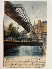 AK Elberfeld Ruhr 1902 Düsseldorf Hochbahn Metro Bahn Litho Postkarte Gelaufen