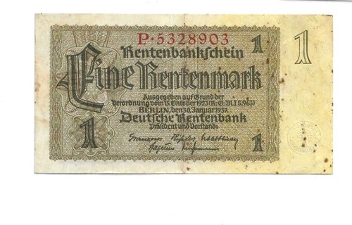 Rentenmark 1937 166a - 1, ro.