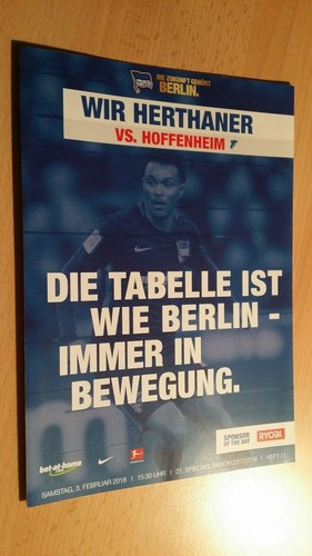Stadionprogramm hertha bsc - bsc,