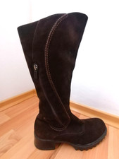 Damen Stiefel 37,5 Baldinini Wildleder Stiefel Boots Absatz Leder Winter Mode 25