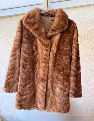 Damen pelzjacke braun halblang - damen,