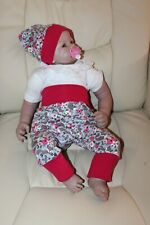Babyset+Pumphose+Mütze-Handmade-Öko-Tex Baumwolle/elastan-Gr 56-62-68-fuchs 2=3