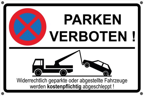 Parken verboten schild - parken,