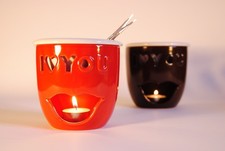 Schokofondue Schokoladen Fondue, Fondue-Set, Teelicht NEU, rot oder braun