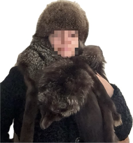 Vintage set silberfuchs - set, pelz