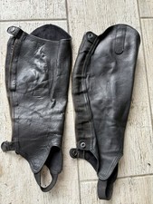 Leder Chaps schwarz Reitsport Damen Equiva