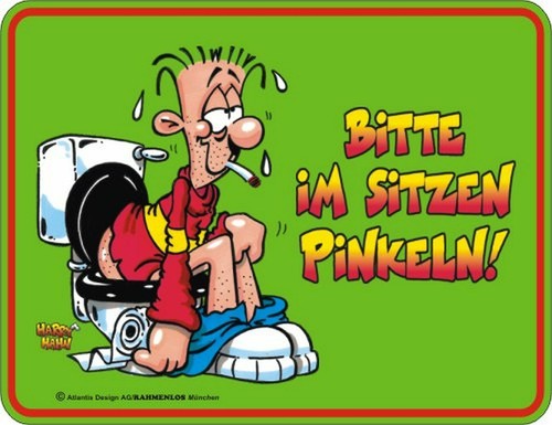 Blechschild bitte sitzen - bitte,