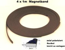 4x 1m Magnetband 1 x 3mm Magnetbahn Modelleisenbahn 1m flexibel Fahrbahn Car +++
