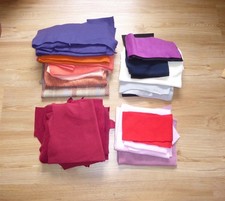 Fleecestoffe,  Konvolut, Stoffreste, viele Farben