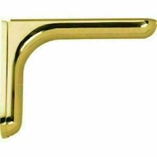 Glasplattenträger mit Gummiauflage  Länge 150 mm in Messing Poliert 2 stück