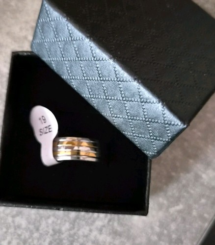 Titanring vergoldet - , +