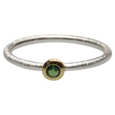 Feiner Ring aus 925er Silber mit grünem Turmalin