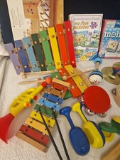 Musikinstrumente Für Kinder, Musikinstrumente Set, Puzzel, Memory, Holz Uhr usw.