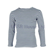 Matrosenhemd Telnjaschka Produktion Russland Baumwolle 100% Weiss-Blu Gr 50-56