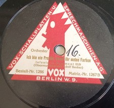 SELTEN MARSCH ICH BIN EIN PREUẞE DEUTSCHLAND ÜBER ALLES SCHELLACKPLATTE 78RPM