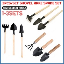 3 Stück Schaufel Rechen Spaten Set Mini Gartengeräte Multifunktions Werkzeug