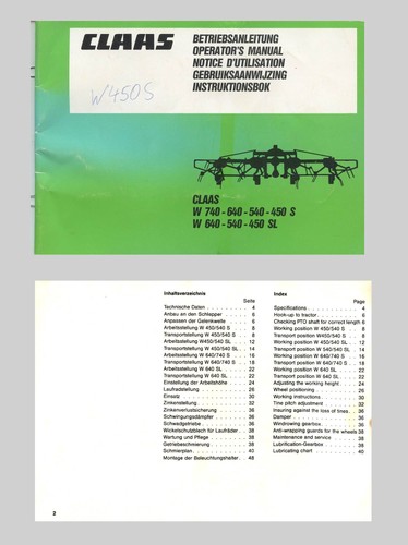 Claas 450 540 640 - w, 740