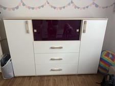 Wellemöbel Welle Möbel unlimited raumteilender Kleiderschrank Kommode Esche lila