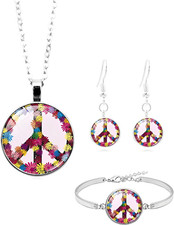 Hippie Kostüm Set 3 Stück