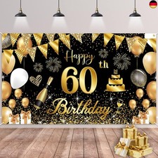 60.Geburtstag Banner Schwarz