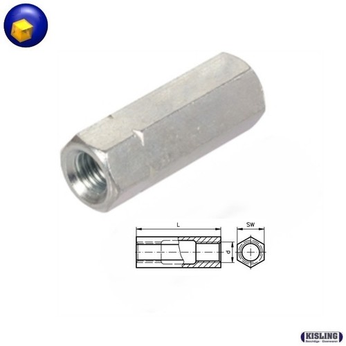Langmutter m10 m12 m16 - langmutter,