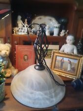 DECKEN LAMPE ANTIK STIL MARMOR-OPTIK HONSEL LEUCHTEN JUGENDSTILVILLA IN MEISSEN 