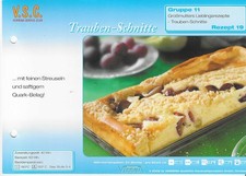 Vemmina Rezeptkarte  -   Trauben-Schnitte    - Gruppe 11 Rezept 19