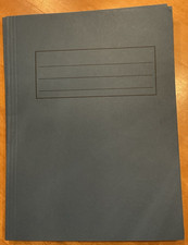 10 x Kolibri Jurismappen 303-BL, A4 Karton 300g, mit 3 Einschlagklappen blau