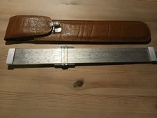 DDR Rechenschieber Darmstadt Reiss Metall im Lederetui