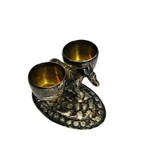 800/- Silber Salzstreuer, Esel