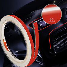 €0,99/m Zierstreifen mittelrot 325 Auto Folie Dekor Band Felgen Bike 25mm x 10m 