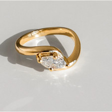 14K Gelbgold Marquise-Schliff