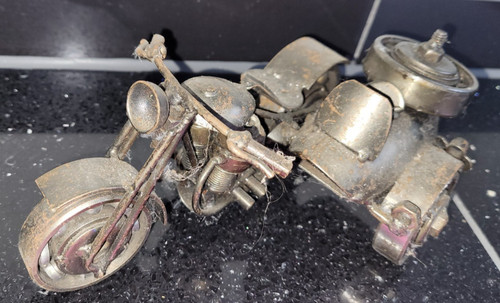 Skulptur aus metall motorrad - metall,,