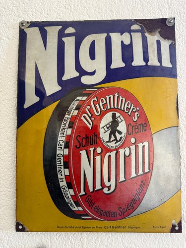 Nigrin schuhcreme emailschild - nigrin,