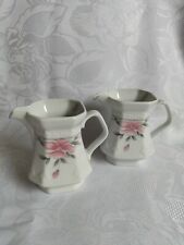 2× Mitterteich Bavaria  Sahnekännchen Sissi rosa Blüte .