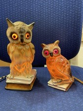 2 Eulentischlampen, Keramik, gebraucht, funktionstüchtig