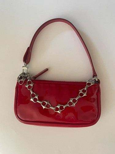 Far tasche rot - tasche, lackleder