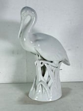 alte Volkstedt Storch weiss Vogel Porzellanfigur Kunstabteilung