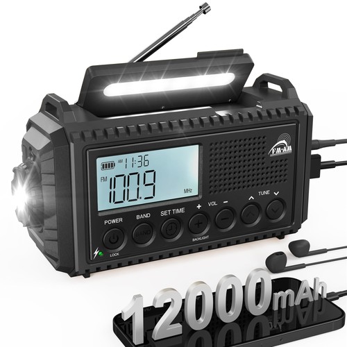 Kurbelradio solar 12000mah - kurbelradio,