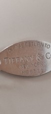 Tiffany "Please Return to Tiffany" lange Kugelhalskette m. ovalem Anhänger 