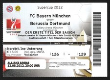 Ticket | 2012 | Bayern München v Borussia Dortmund | DFB Supercup Finale