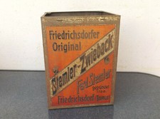 alte Blechdose/Behälter ohne Deckel " Stemler Zwieback Friedrichsdorf Taunus